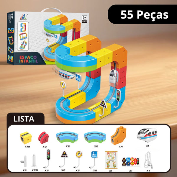 MagicTrain - Trilho Mágico Magnético Educativo 55pcs