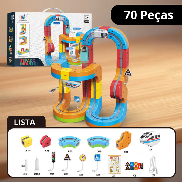 MagicTrain - Trilho Mágico Magnético Educativo 70pcs